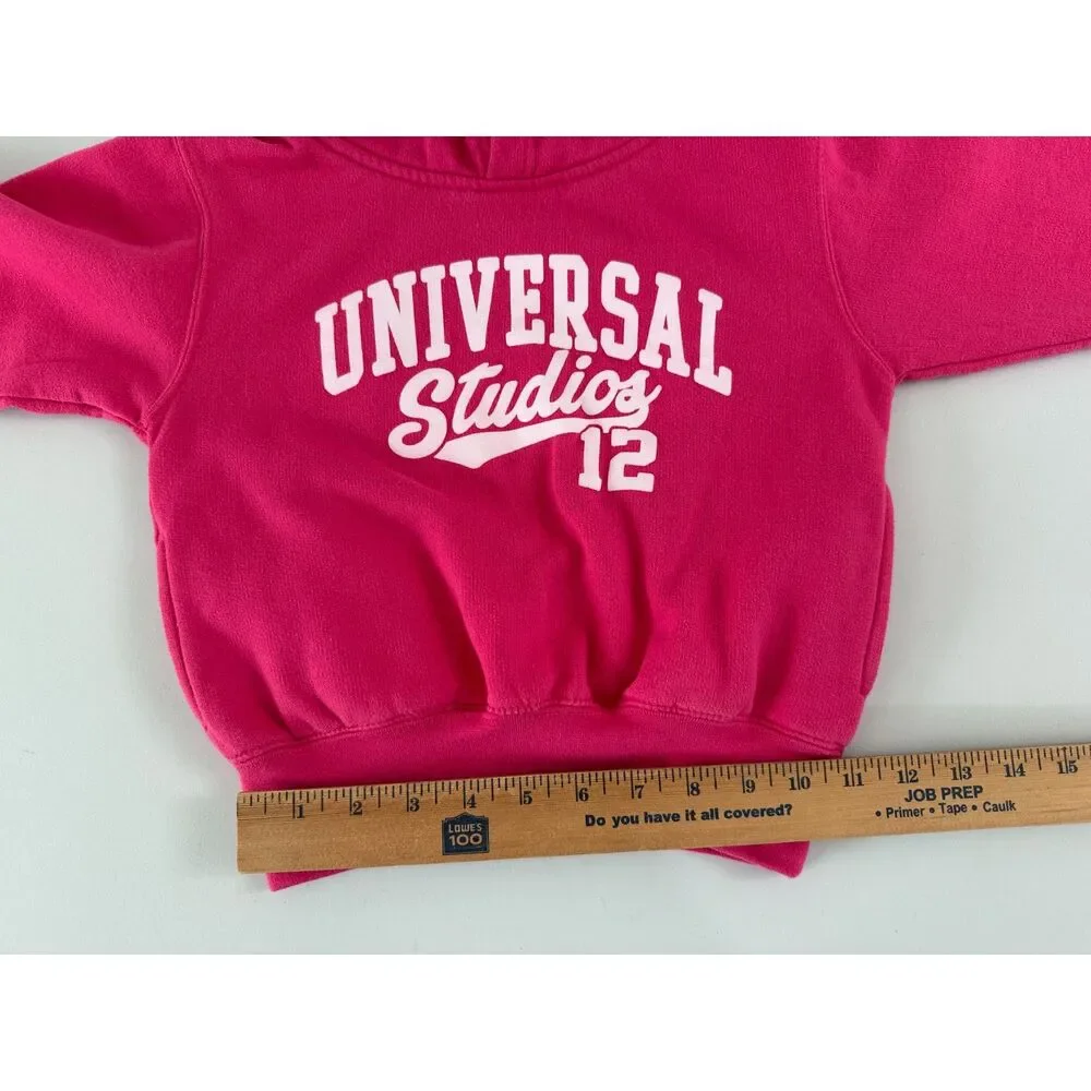 Universal Studios Youth Girls Hoodie Sweatshirt Pink White Size S Small